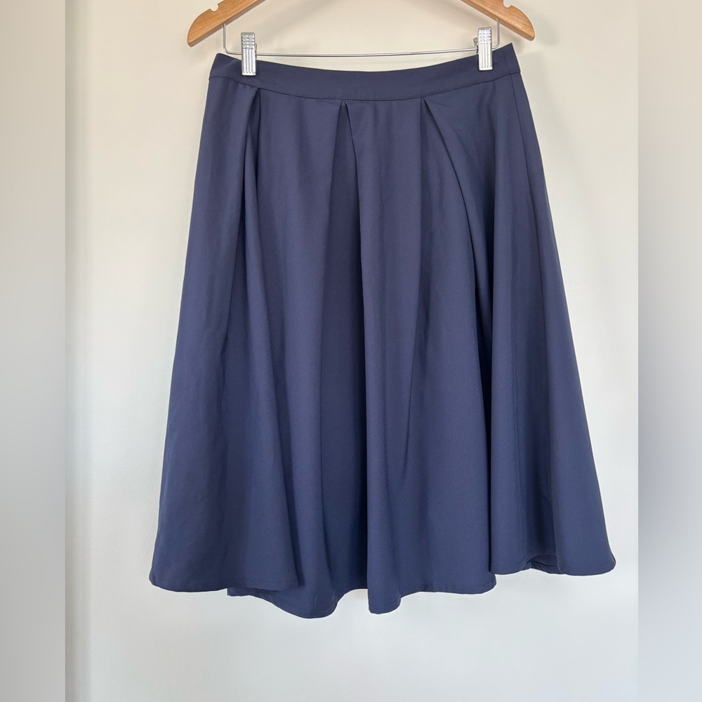 Navy mid length skirt with Tule underneath